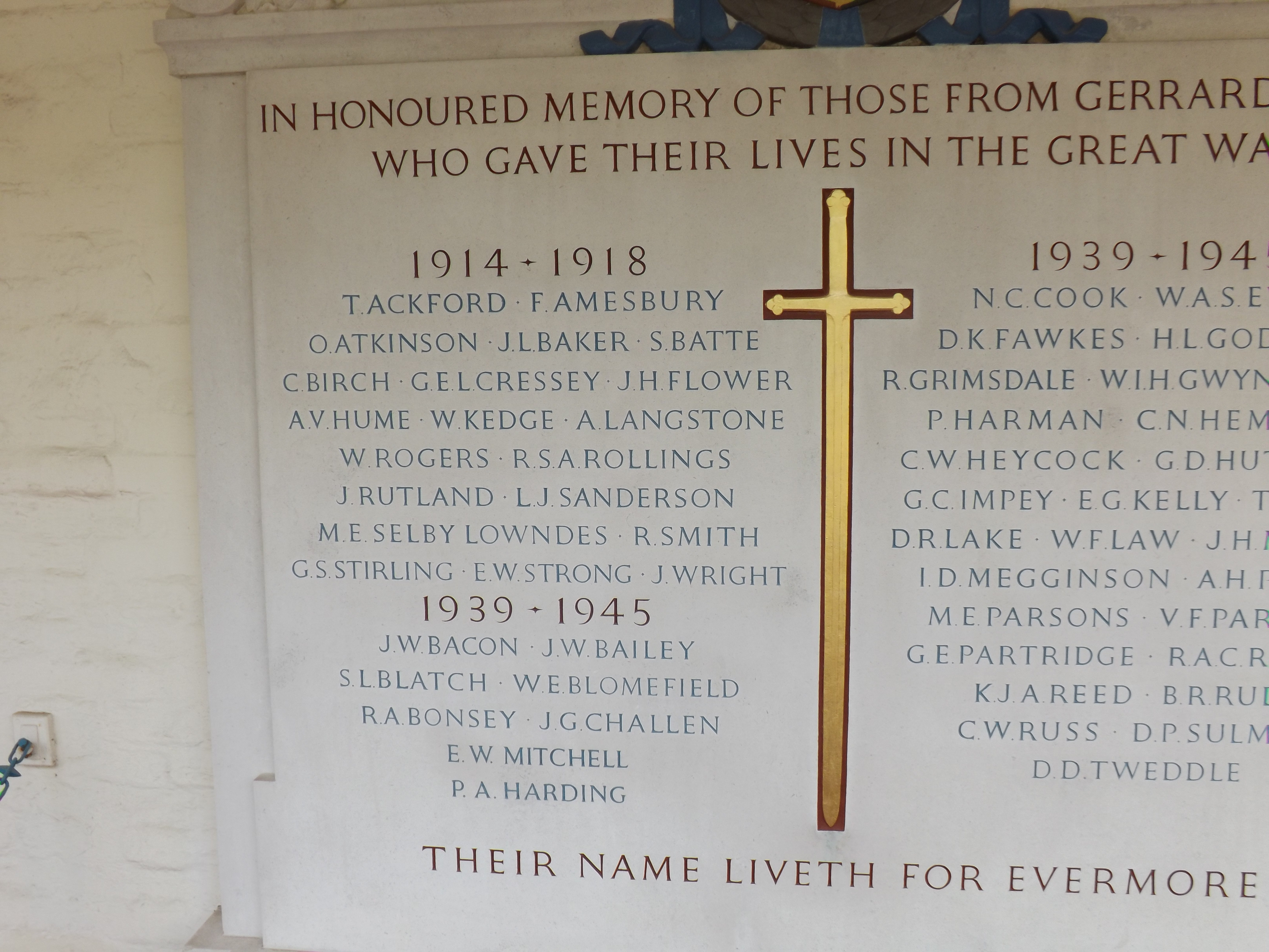 Gerrards Cross Memorial Hall War Memorials Online