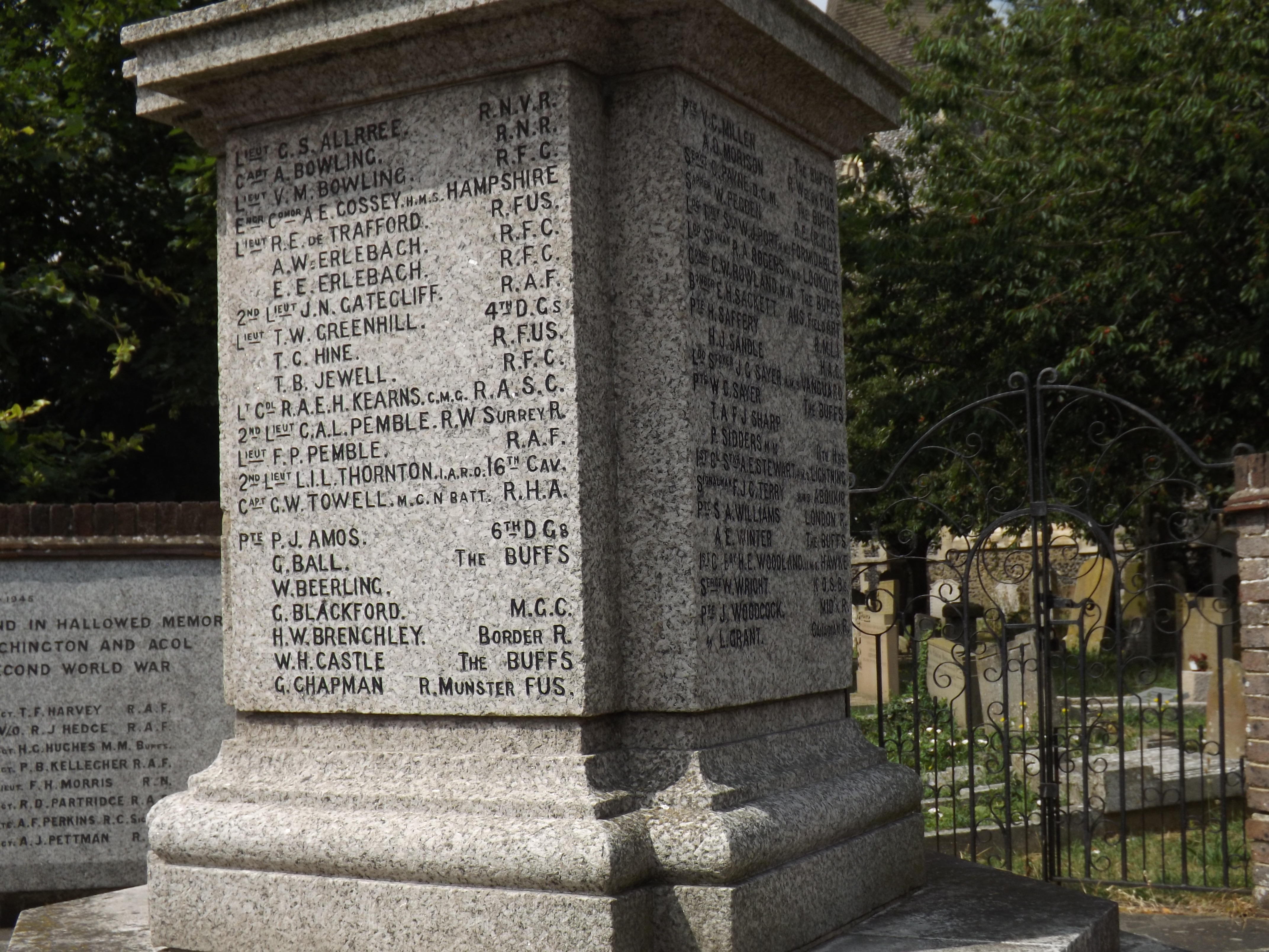 Birchington And Acol War Memorials Online