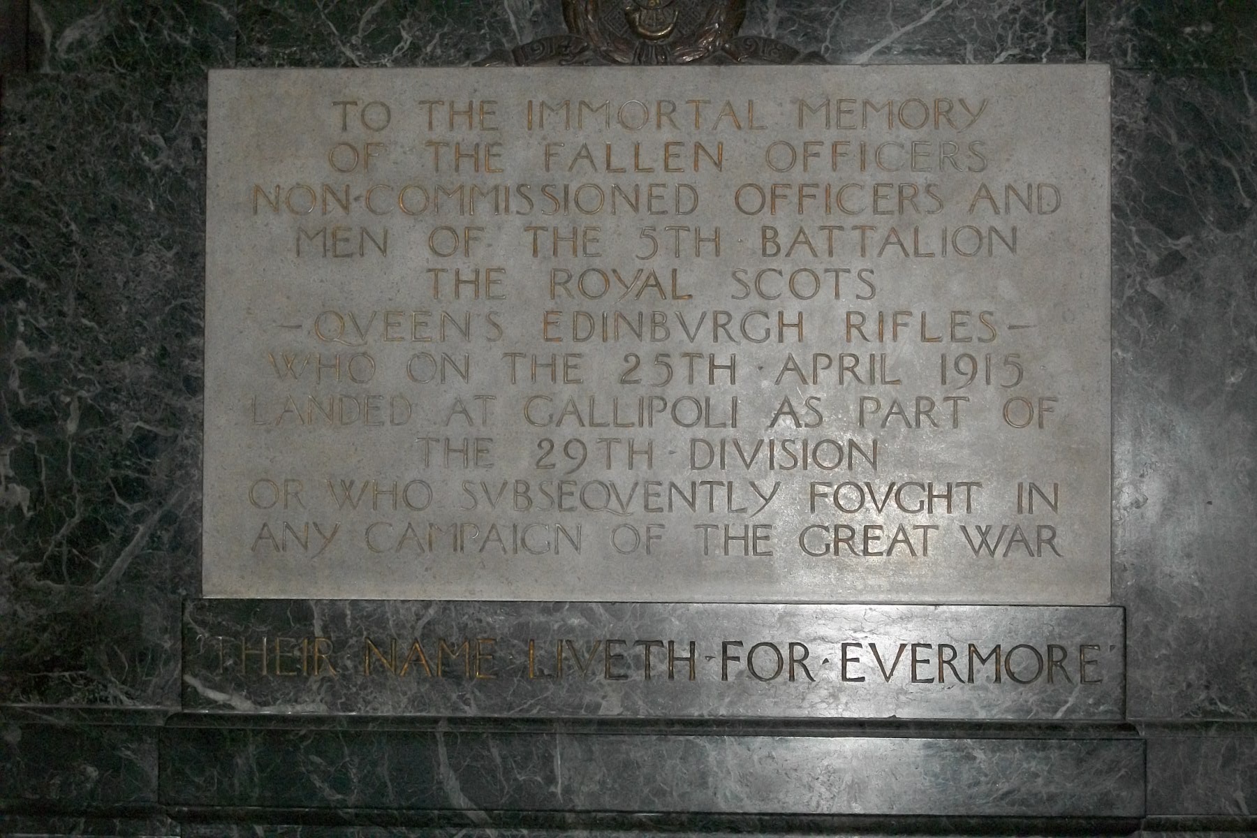 5th   Fifth Battalion The Royal Scots Gallipoli And Wwi - War Memorials 