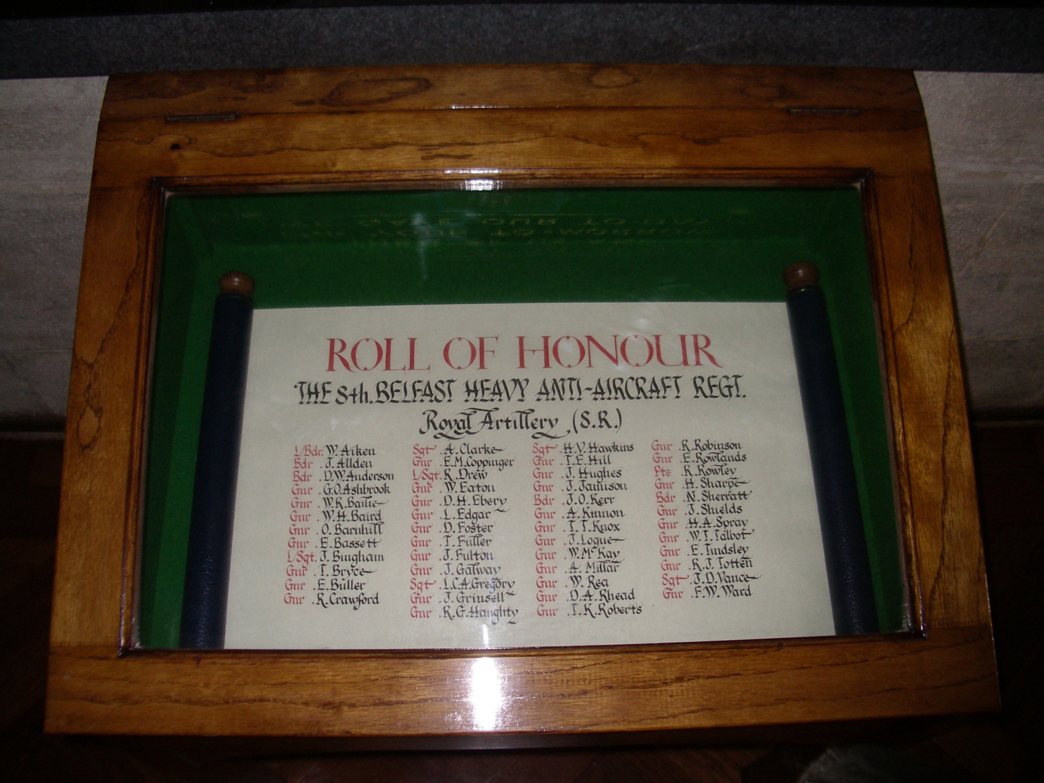 8th Belfast Anti Aircraft Regt Royal Artillery Roll Of Honour War Memorials Online