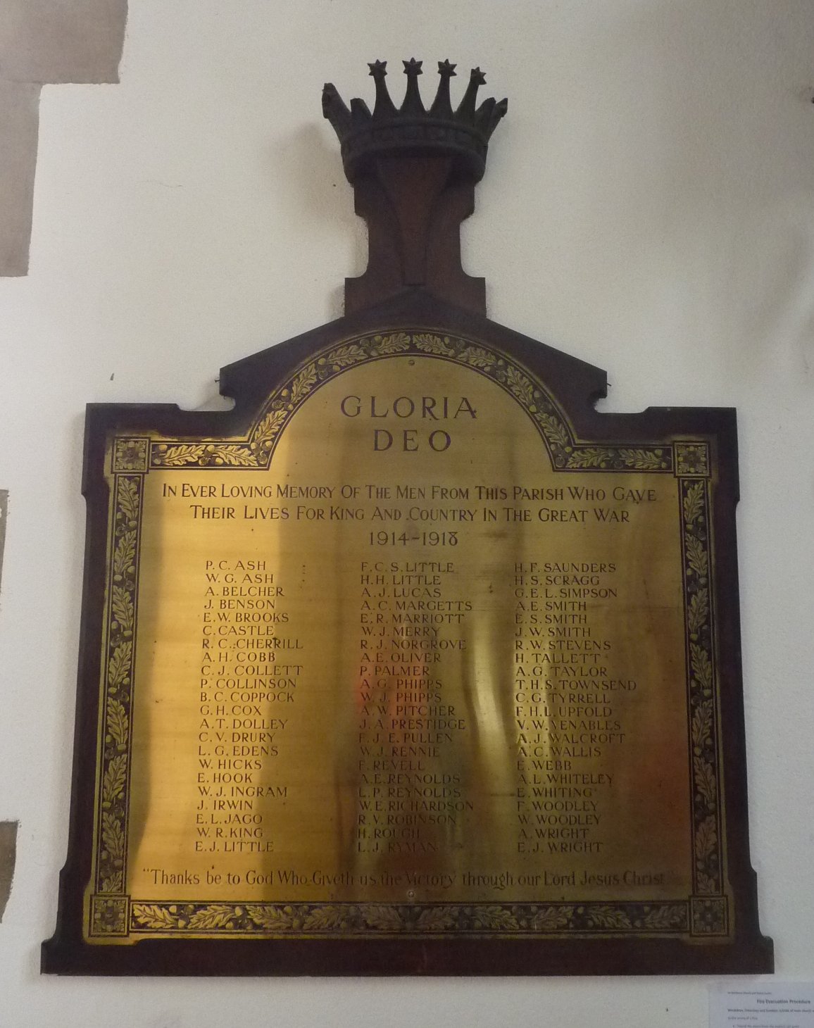 St Matthew S Church Grandpont War Memorials Online