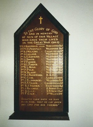 Collingbourne Ducis WW1 Roll of Honour