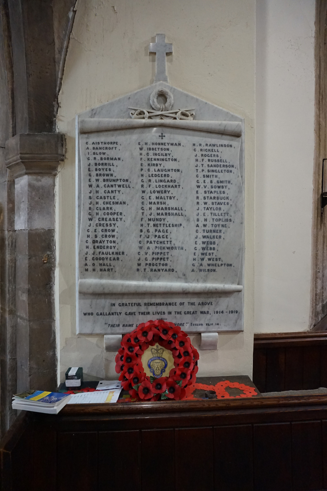 Market Rasen War Memorial Plaque War Memorials Online