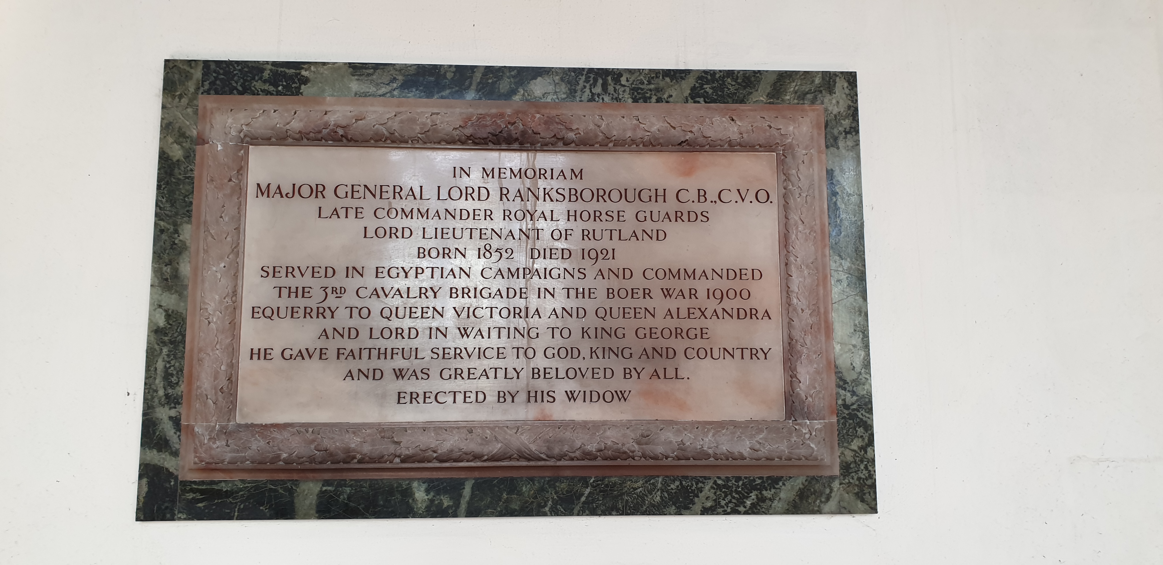 Major General Lord Ranksborough Cb Cvo War Memorials Online