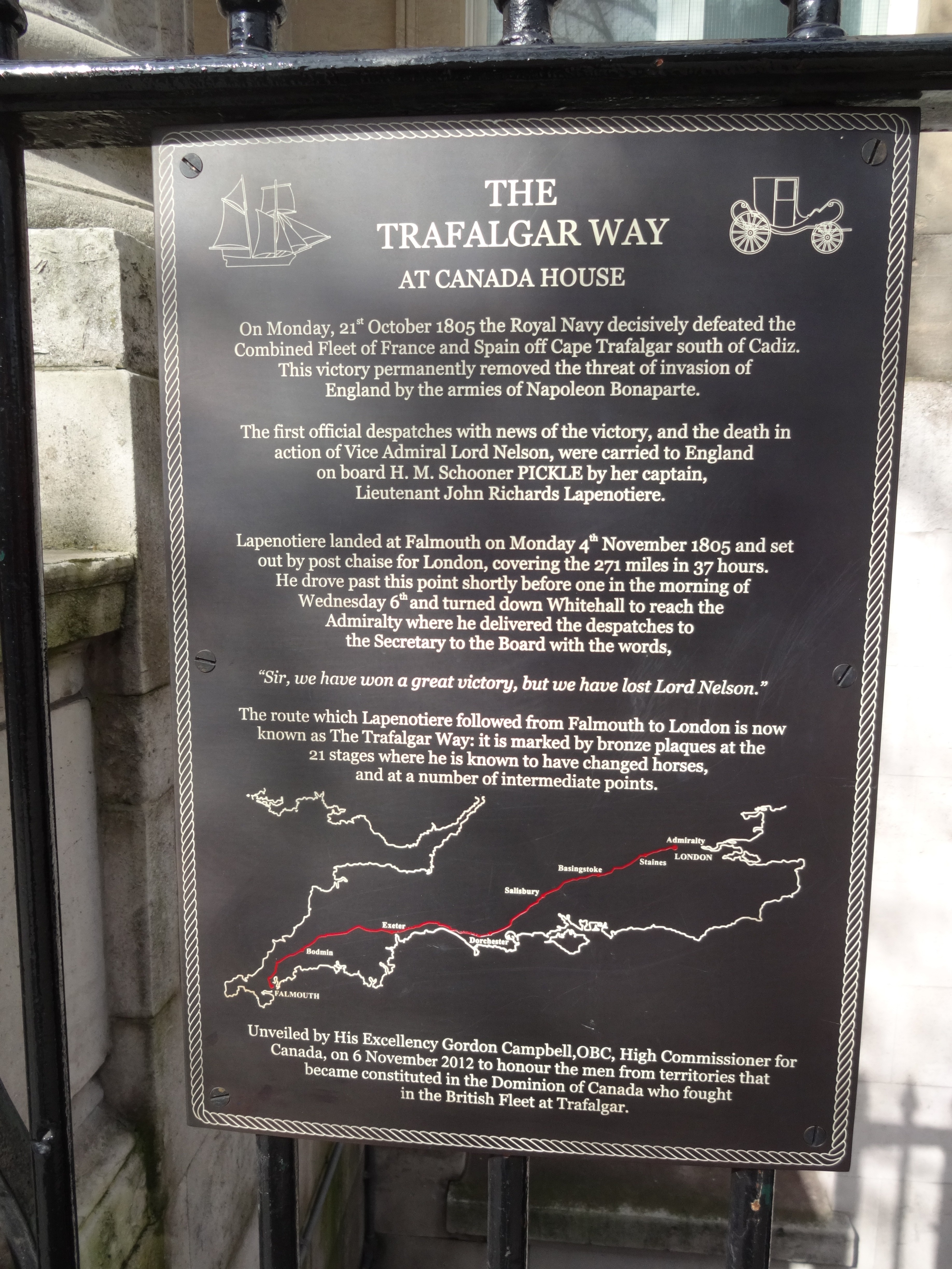 The Trafalgar Way Canada House War Memorials Online