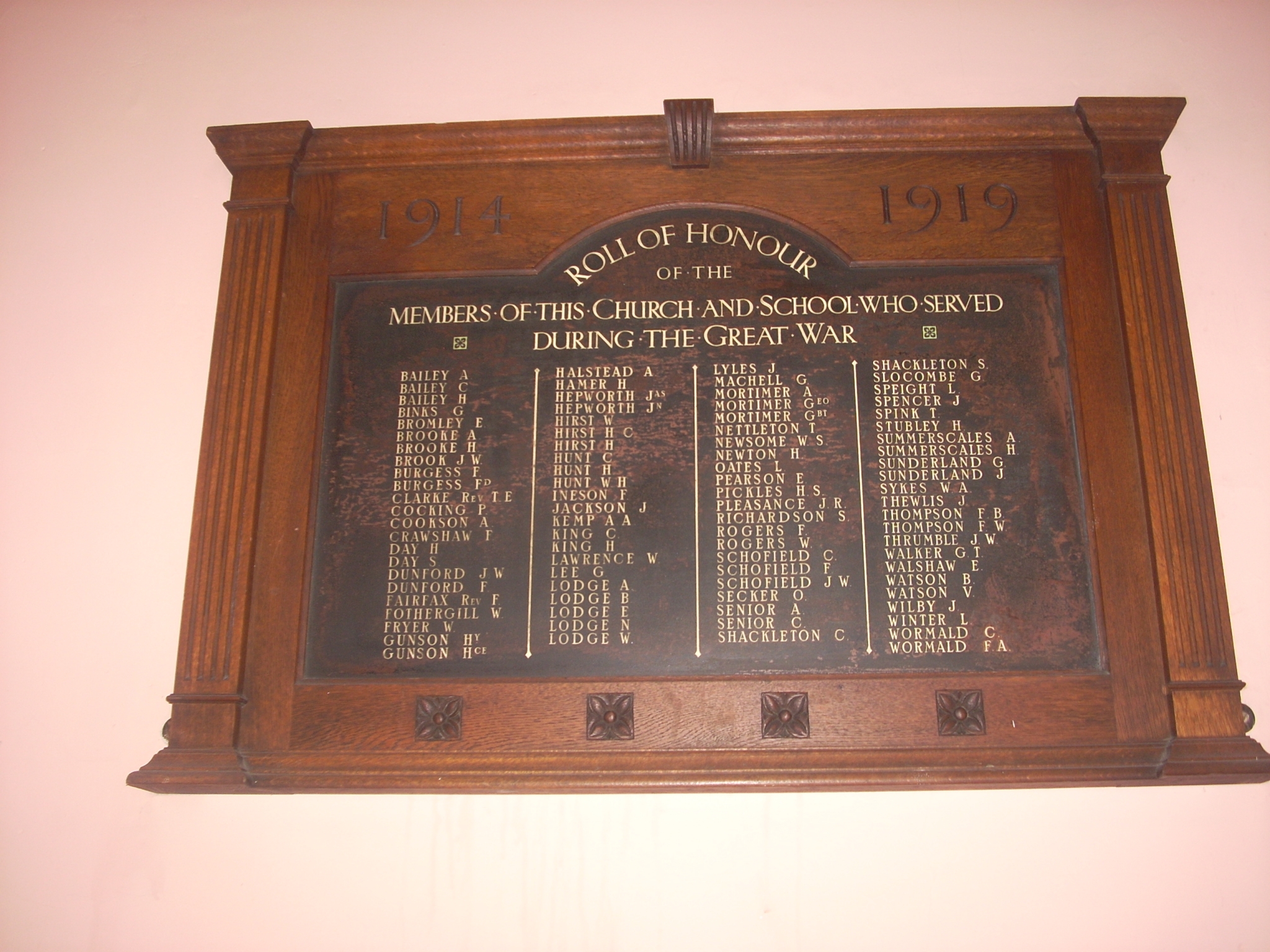 Hanging Heaton Ebenezer Methodist Church Ww1 Served War Memorials Online