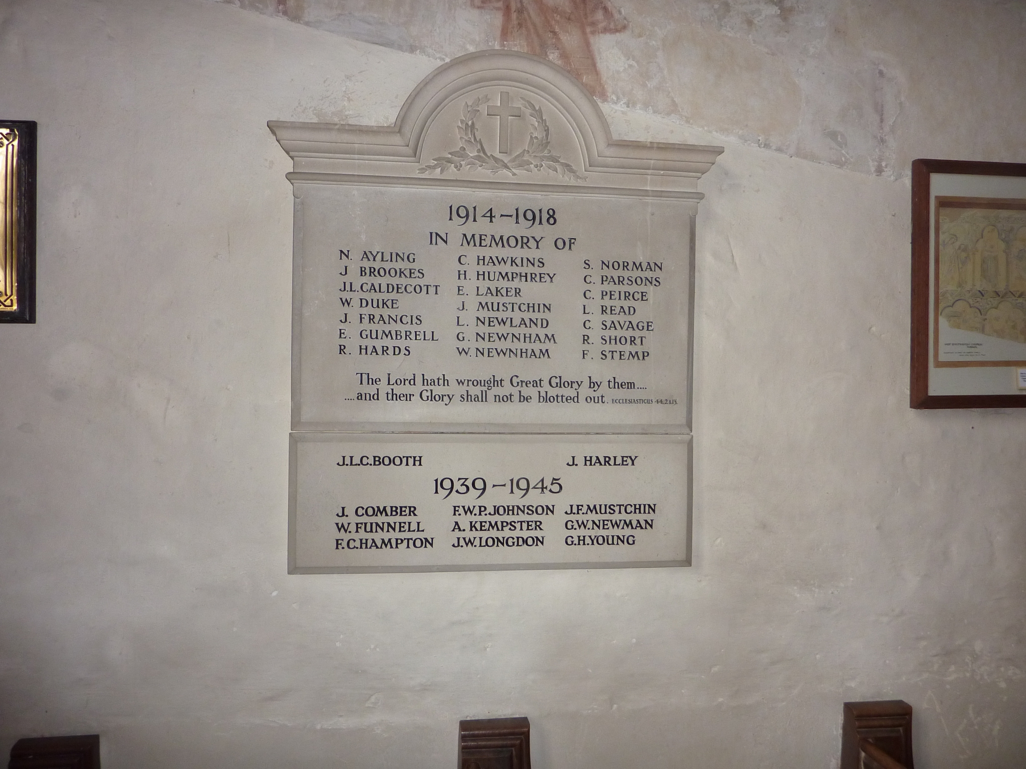 St Mary S Church Ww1 And Ww2 Tablet War Memorials Online