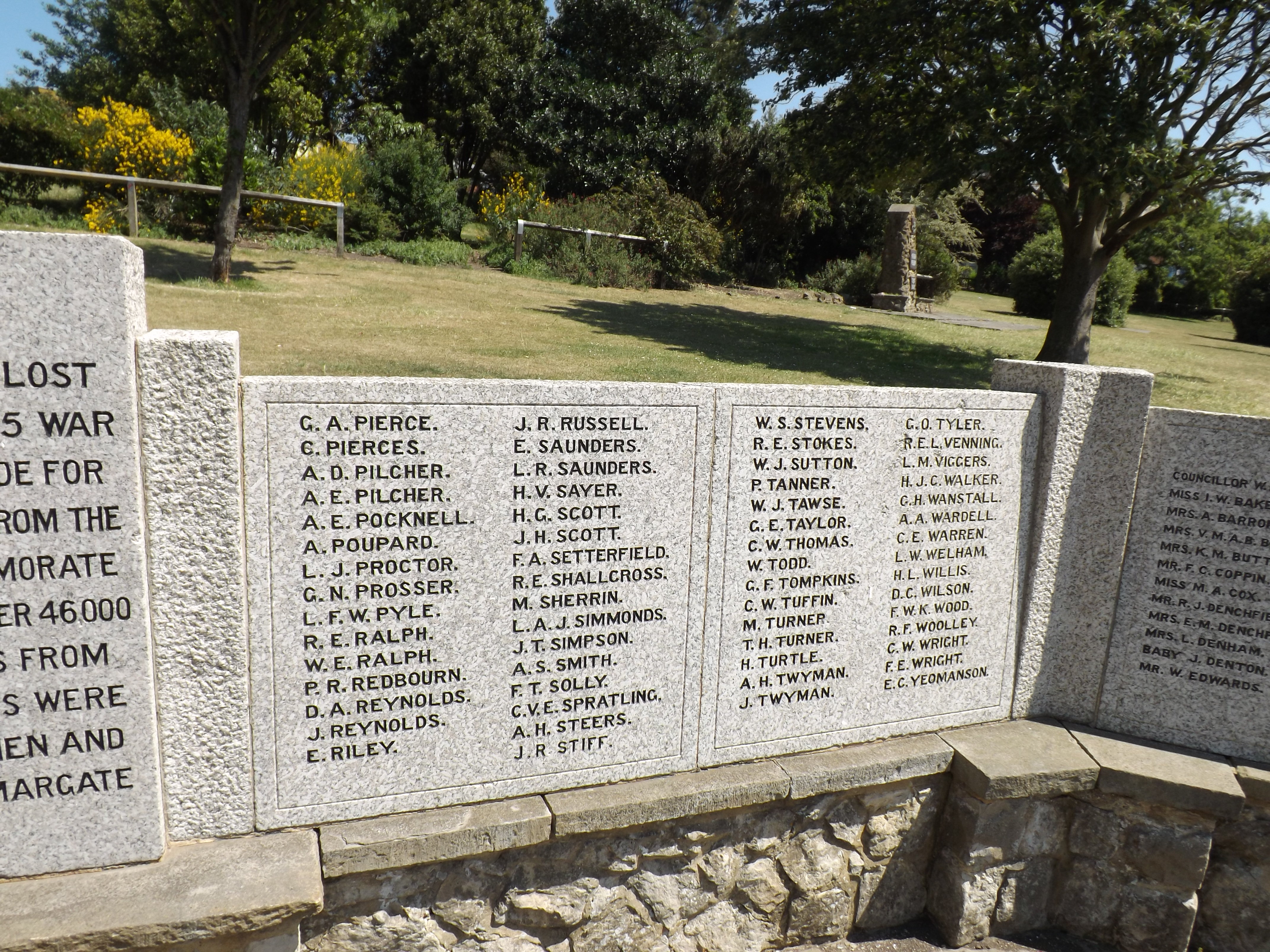 Margate Wwii Wall War Memorials Online