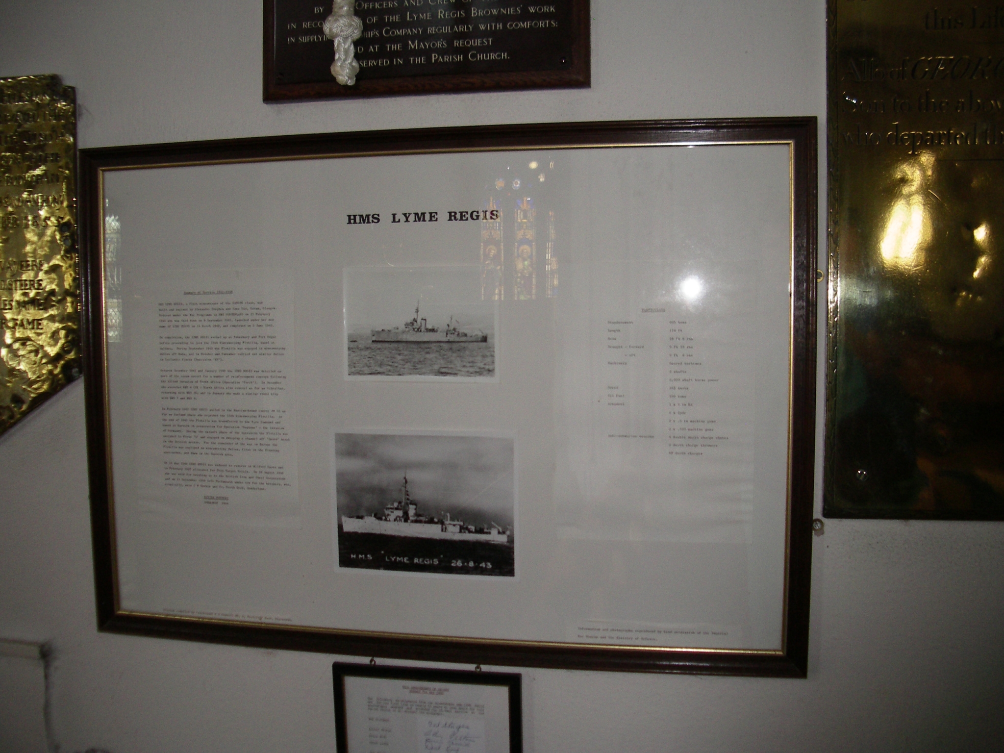 HMS LYME REGIS BELL AND ENSIGN