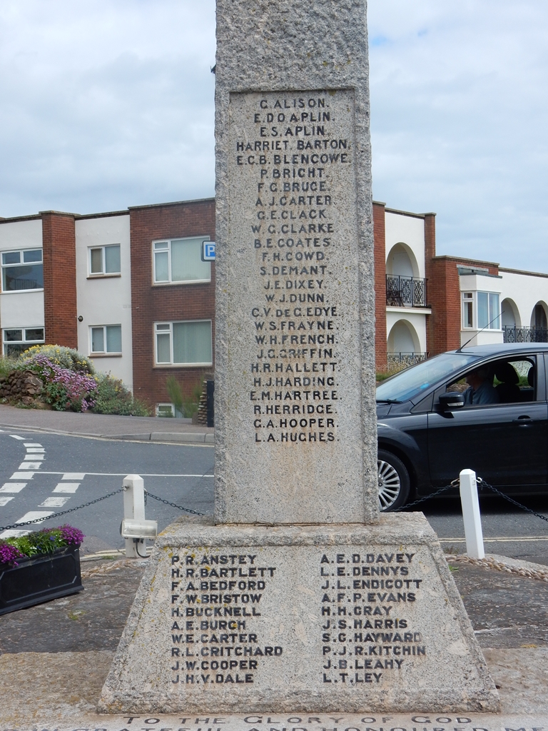 Budleigh Salterton War Memorials Online